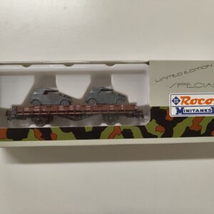 Roco Minitanks 839 - Plattewagen DR met 2 VW Kübelwagen