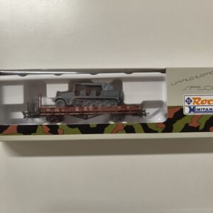 Roco Minitanks 836 - Plattewagen DR met halftrack